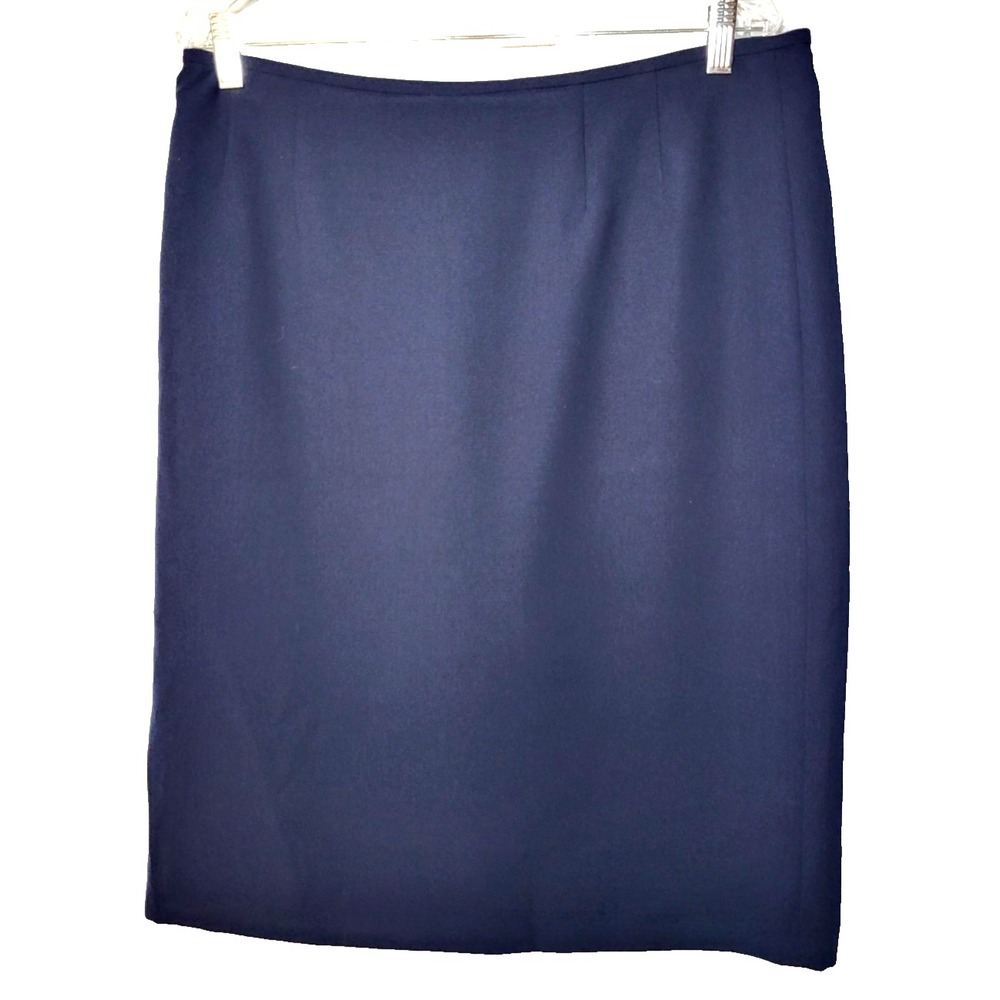NWOT Jones Studio Separates Blue Pencil Skirt Rear Hidden Zipper Size 14 Career